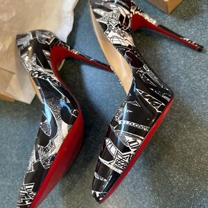 Louboutin Pigalle Follies 100 Patent Nicograf Size 41